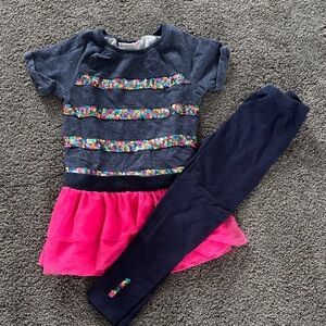 Flapdoodles Navy Heathered Tee